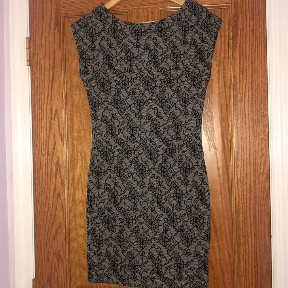 Zara black floral dress